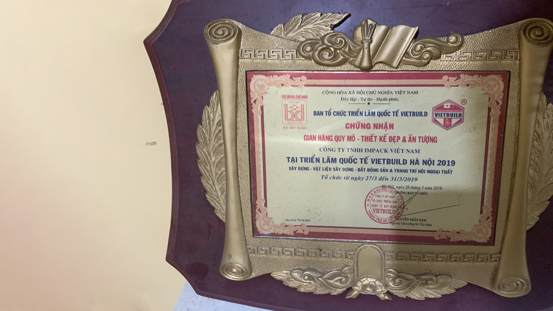 GIẢI THƯỞNG TRIỂN LÃM 2019